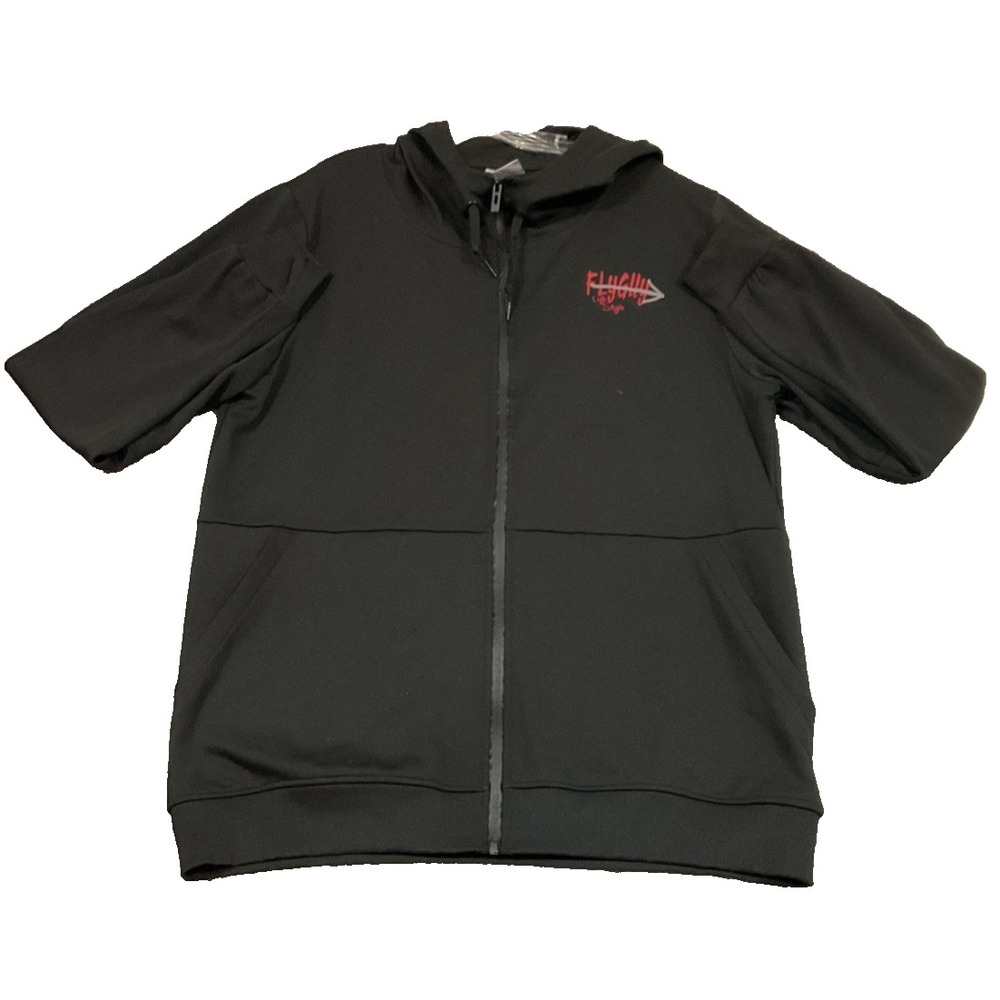 Riflessi Men's Black Logo Fly Guy Life Style Full Zip Hoodie Size 3X